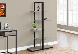 Monarch Specialties Dark Taupe Black Metal 60nch Bookcase