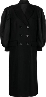 Double-Breasted Wool-Blend Coat-AV