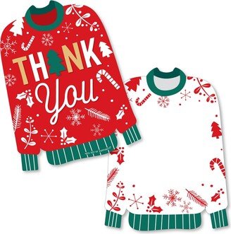 Big Dot Of Happiness Christmas Pajamas Holiday Party Thank You Note Cards with Envelopes 12 Ct