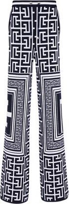 Monogrammed casual maxi pants