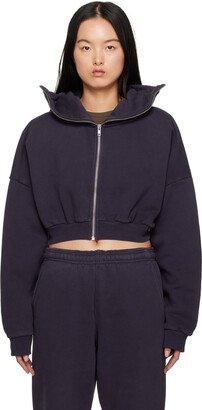 Entire Studios Navy Cropped Hoodie