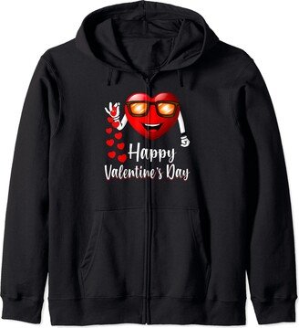 Valentines Day Apparel Happy Valentines Day Cute Heart Bae Funny Salting Hearts Zip Hoodie