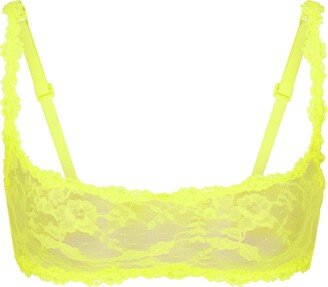 Stretch Lace Skimpy Scoop Bralette | Yellow Highlighter