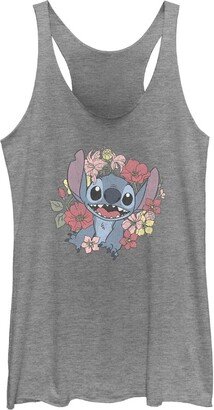 Lilo Floral Stitch Women's Racerback Tank Top