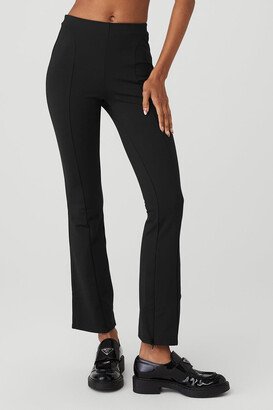 High-Waist 7/8 Zip It Flare Legging in Black, Size: 2XS |