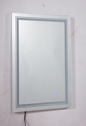 TONWIN Anti-fog Dimmable Touch Button LED Bathroom Mirror Make up Mirror