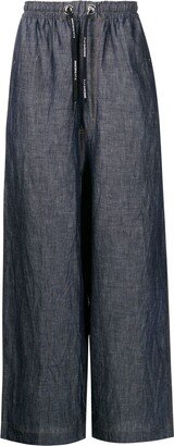 La Garçonne Drawstring-Waist Denim Trousers