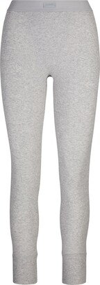 Cotton Rib Legging | Light Heather Grey