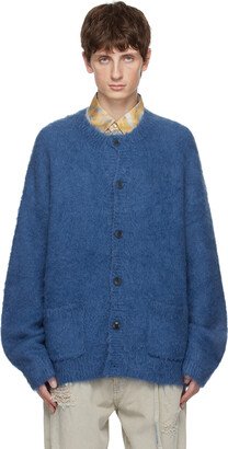 Blue Crewneck Cardigan