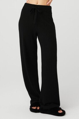 Cashmere High-Waist Jet Set Wide Leg Pants in Black, Size: 2XS |