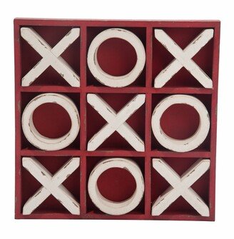 Metal Large Red Spring Tic Tac Toe Game