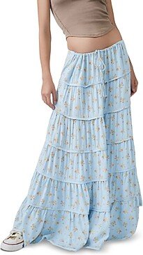 Nova Tiered Drawstring Maxi Skirt