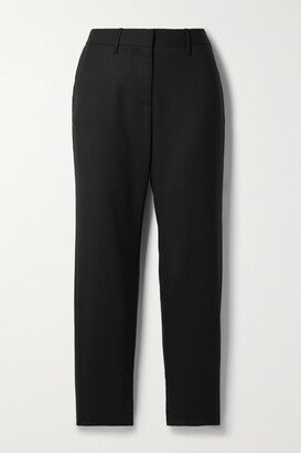 Tel Aviv Wool-blend Twill Straight-leg Pants - Black