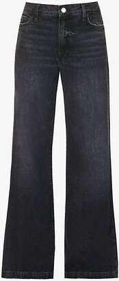 Womens Pompeii Grind Le Baggy Palazzo Faded-wash Wide-leg Low-rise Jeans