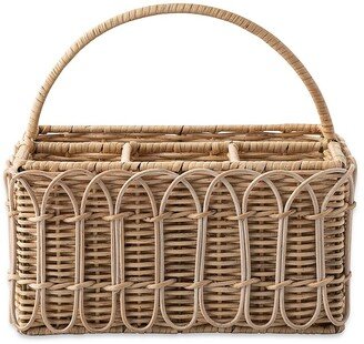 Provence Rattan Silverware Caddy