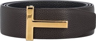 Grain Leather Icon Belt