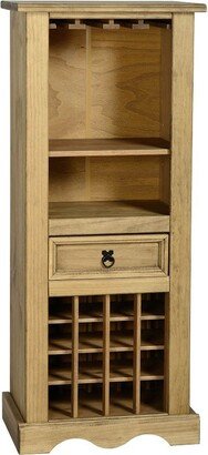 Dunelm Corona Pine Wine Rack Natural