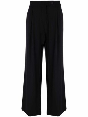 High-Waist Wide-Leg Trousers-AA