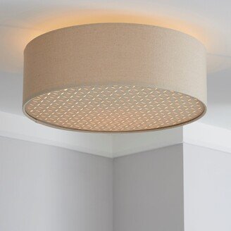 Dunelm Kirsty Shade Taupe Flush Ceiling Fitting Natural