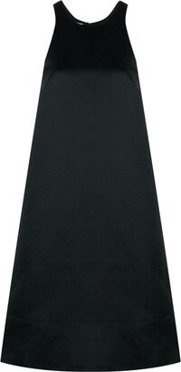 A-line round-neck midi dress