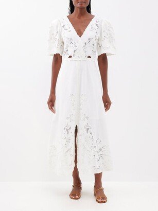 Baylin Embroidered-lace Cotton-blend Dress