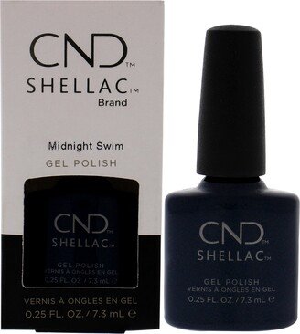 Shellac Nail Color - Midnight Swim by for Women - 0.25 oz Nail Polish