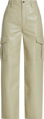 Minka Leather-Blend Cargo Pants