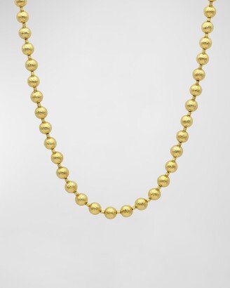24K Yellow Gold Beaded Necklace
