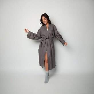 Bokser Home 100% French Linen Unisex Bathrobe