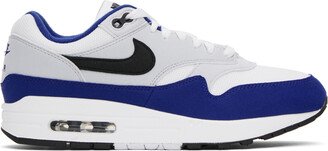 White & Blue Air Max 1 Sneakers