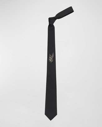 Men's Embroidered Silk Tie