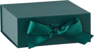 Medium Collapsible Box w/ Bow Dark Green