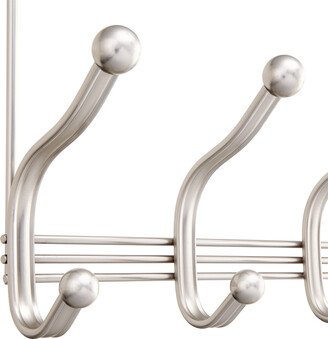 iDESIGN York Overdoor 5-Hook Rack Satin Nickel