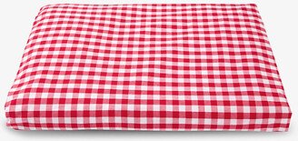 The Little White Company Red Gingham Organic-cotton Fitted bed Sheet 190cm x 90cm