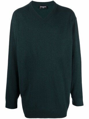 V-neck cashmere jumper-BY