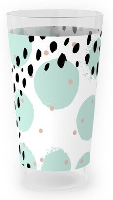 Outdoor Pint Glasses: Abstract Rain - Green Outdoor Pint Glass, Green