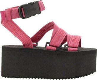 Logo Tape Platform Sandals-AB