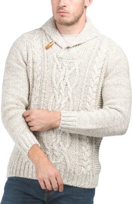 TJMAXX Wool Blend Button Shawl Sweater For Men
