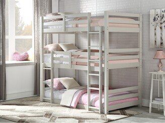 CDecor Valais Light Grey Twin Triple Bunk Bed