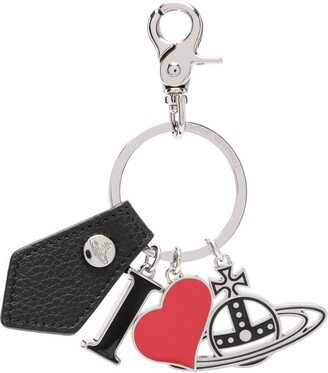 Orb-plaque charm keyring