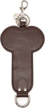 Logo-Debossed Leather Keyring