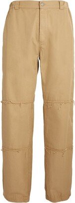Cotton Knee-Patch Chinos