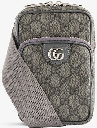 Grey Blk/grap.gr/gra Ophidia GG Canvas Cross-body bag