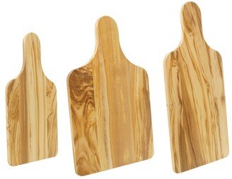 Peterson Housewares Olivewood Paddle-Handle Cutting Board Set 3, Piece