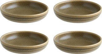 Turgla Home 4Xterra Pott Bowl Porcelain Bowl Brown Round 4.25 X 4.25 X 1.00 3.72 Oz. Set Of Four