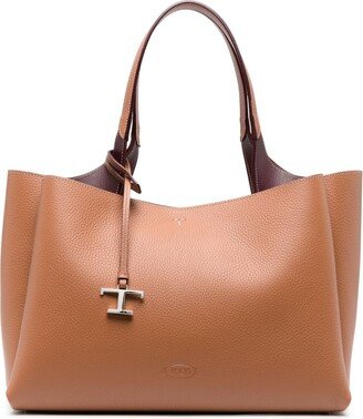 T Timeless leather tote bag