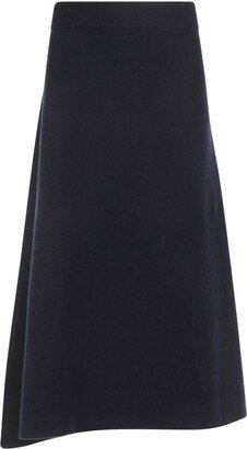 High Waist A-Line Midi Skirt-AC