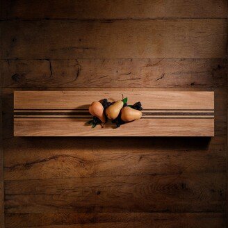 9X40 Teak Serving Board with Triple Stripe