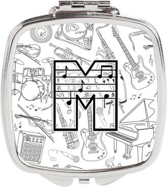 CJ2007-MSCM Letter M Musical Note Letters Compact Mirror