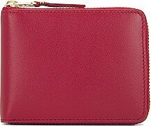 Classic Leather Zip Wallet in Red
